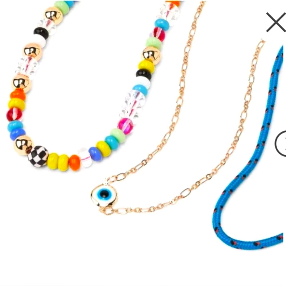 NWT Wild Fable Evil Eye layering necklaces set of 3 - Picture 4 of 8